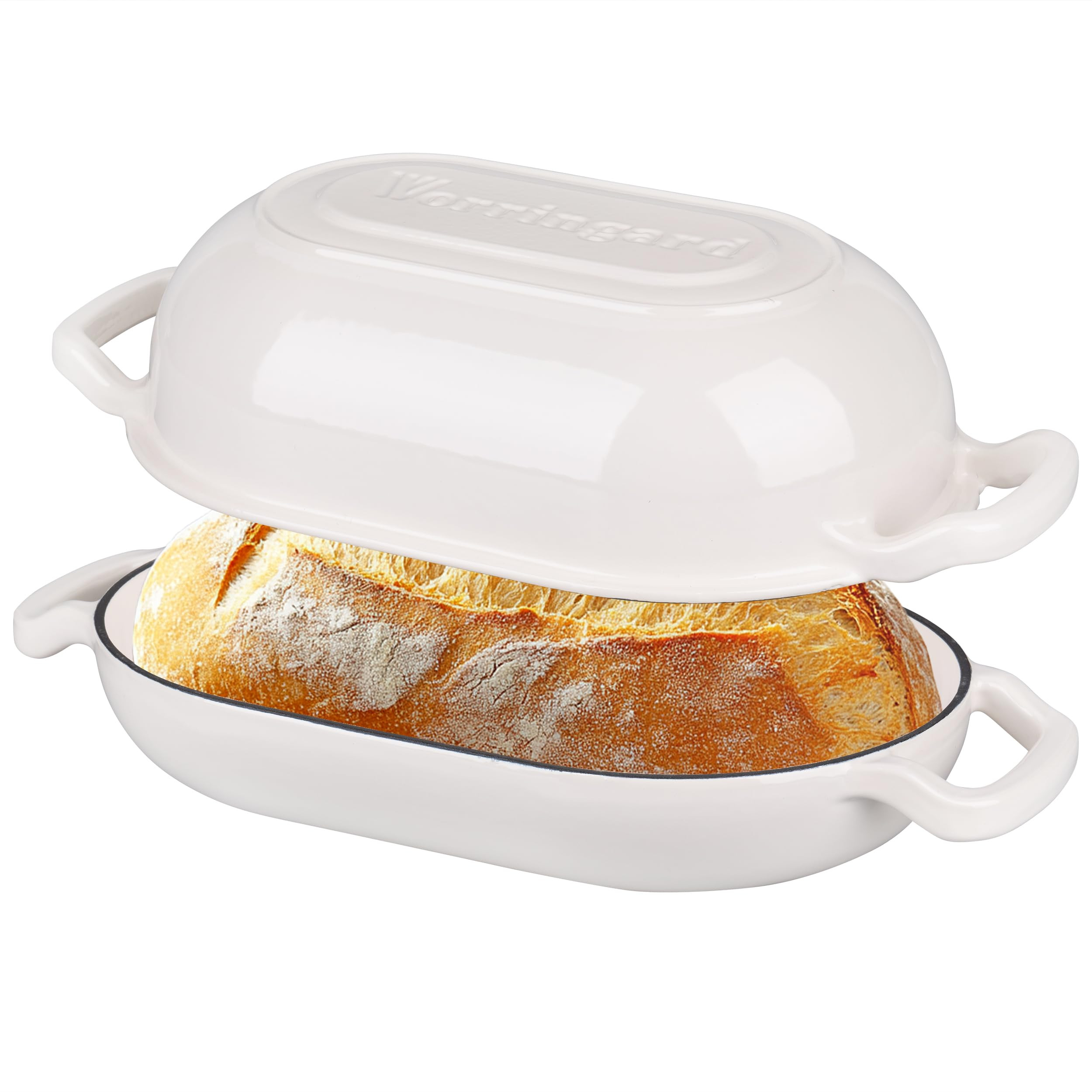 Enameled Cast Iron Sourdough Bread Oven, Dutch Oven, Loaf Cast Iron Bread Pan for Homemade Bread ... | Amazon (US)