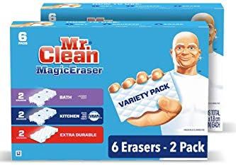 Mr. Clean Magic Eraser Variety Pack (with Bath, Kitchen, and Extra Durable Cleaning Pads), Bathro... | Amazon (US)