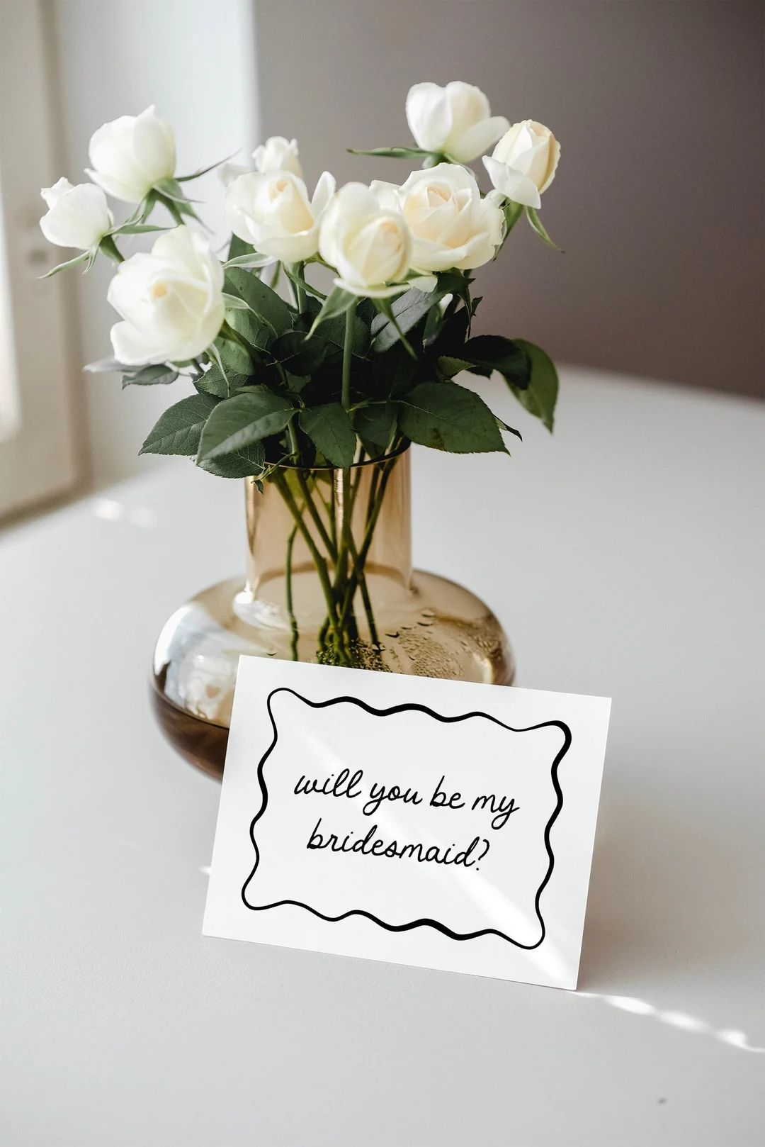 Wavy Bridesmaid Proposal Card Will You Be My Bridesmaid - Etsy | Etsy (US)