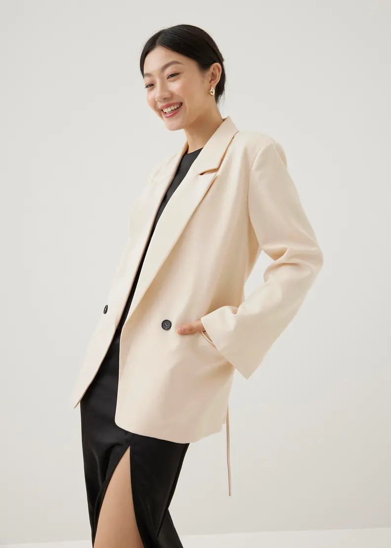 Gerty Tailored Tie Back Blazer | Love, Bonito USA