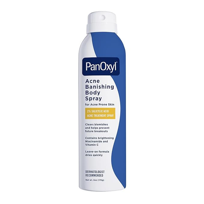 PanOxyl Acne Banishing Body Spray with 2% Salicylic Acid, Pimple Treatment Spray to Clear Stubbor... | Amazon (US)