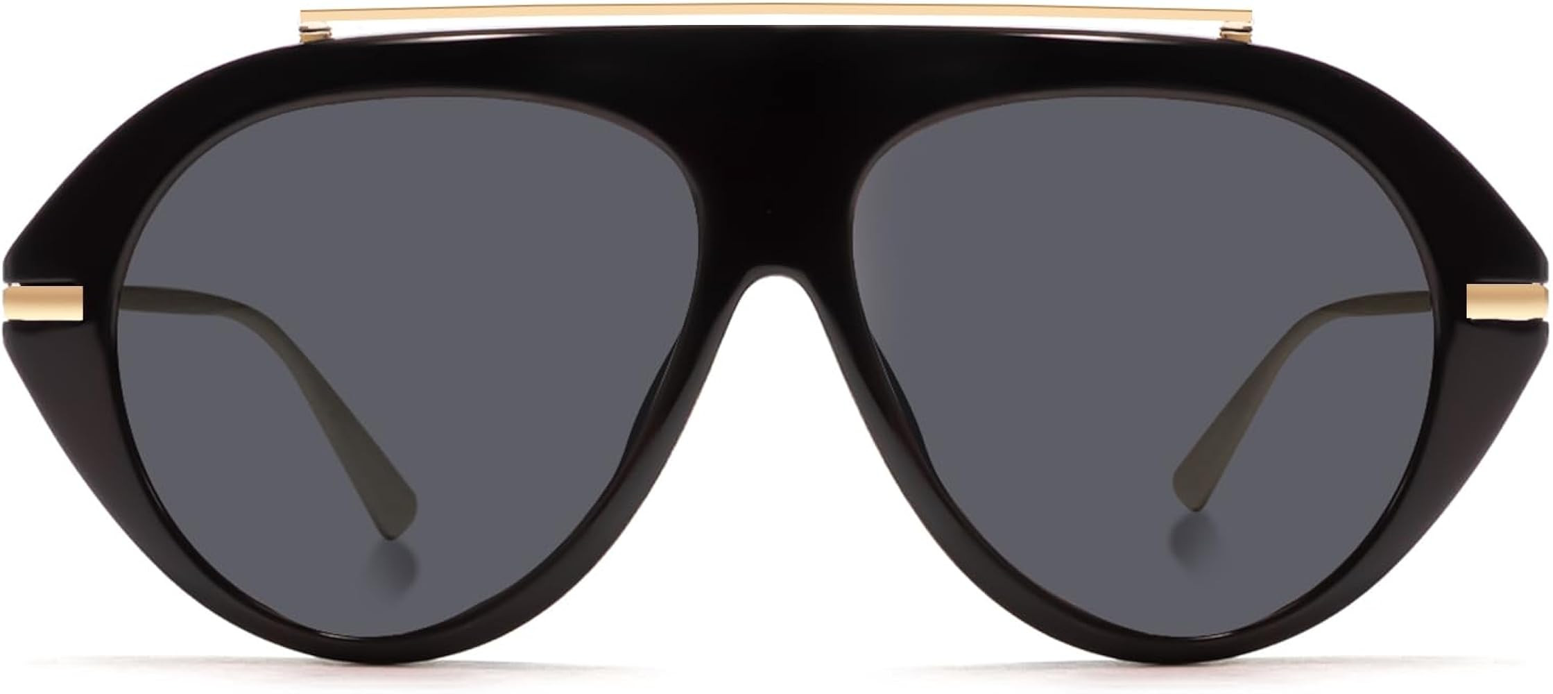 TYA Oversized Aviator Sunglasses for Women Men, Trendy Retro 70s Big Large Gold Vintage Aviators ... | Amazon (US)