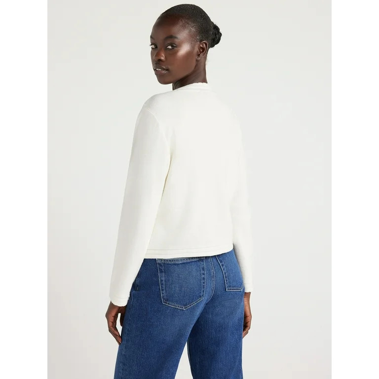 Free Assembly Women’s Chest Pocket Cardigan Sweater with Long Sleeves, Midweight, Sizes XS-XXL | Walmart (US)