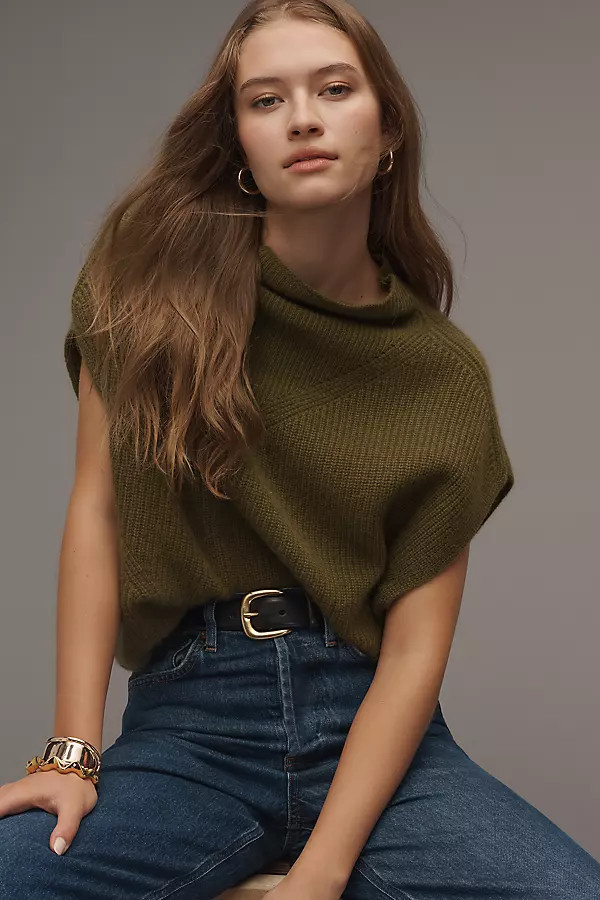 The Enza Cashmere Poncho Sweater Vest | Anthropologie (US)