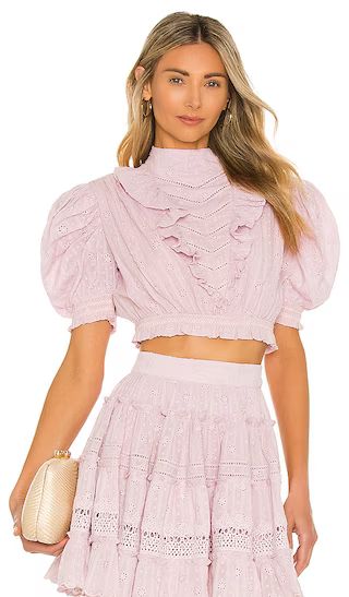 Sahar Crop Top in Lilac | Revolve Clothing (Global)
