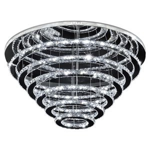 Bromi Design St Tropez Phantom Stainless Steel Chandelier in Chrome | Cymax