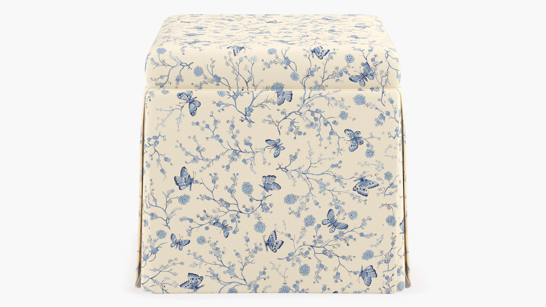 Skirted Storage Ottoman | The Inside