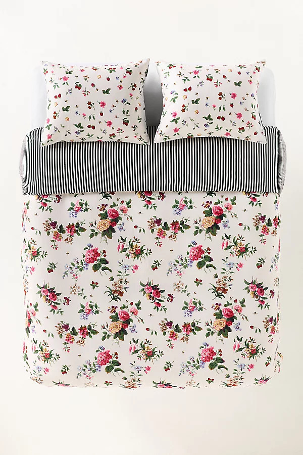The Printed Cotton-Slub Duvet | Anthropologie (US)