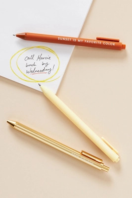 Ruff House Gel Pens, Set of 3 | Anthropologie (US)