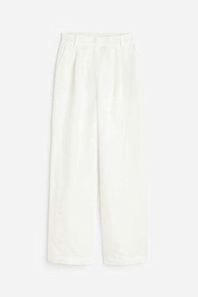 Wide linen-blend trousers | H&M (UK, MY, IN, SG, PH, TW, HK)