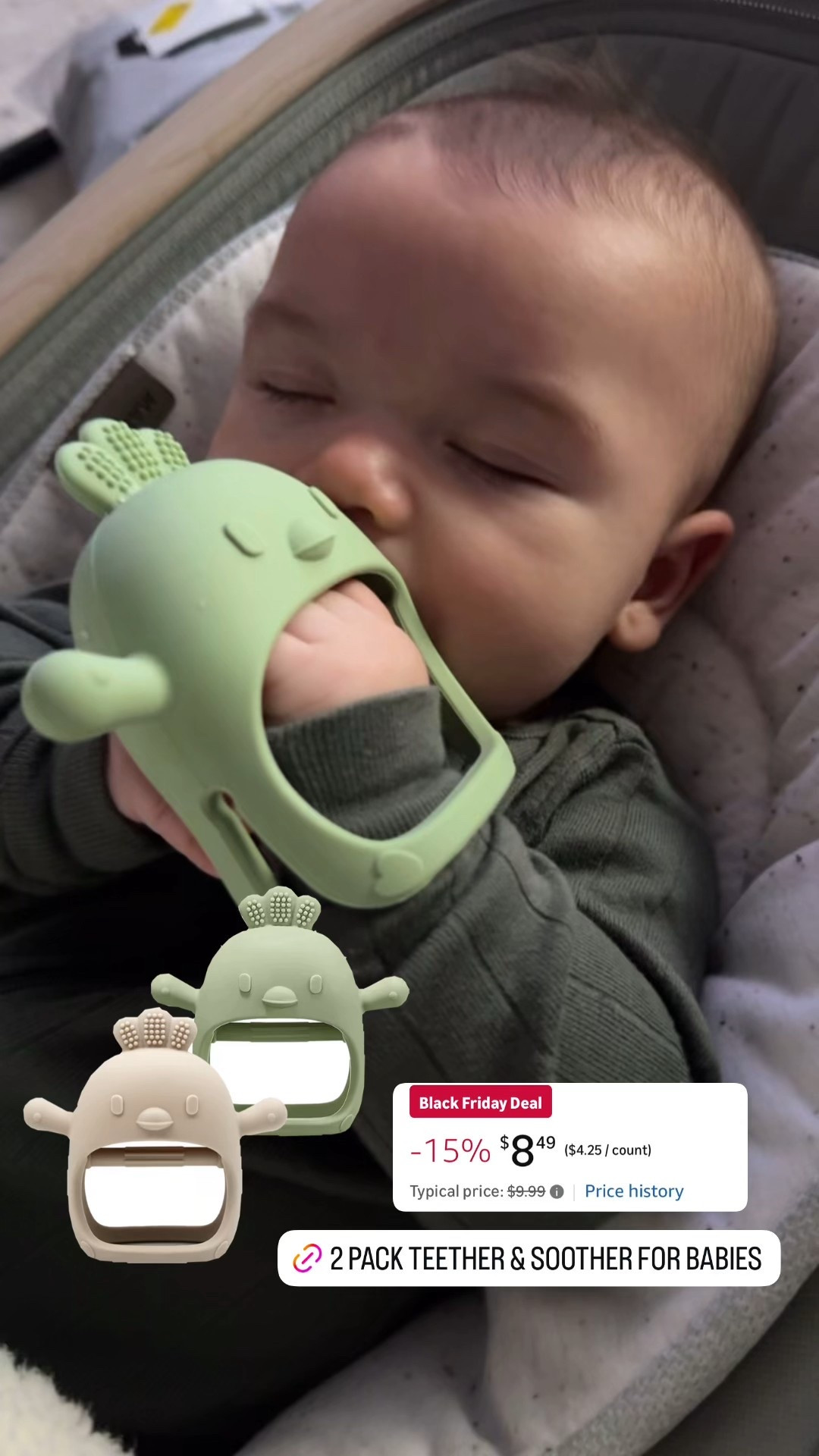 Black Friday Deal

OK, probate best baby essential for newborns.  Max is 3 months and still can’t hold most things but this teether fits like a mitten that is easy for him to grasp.  Love this thing!! 

#LTKBaby #LTKmomlife #LTKCyberWeek