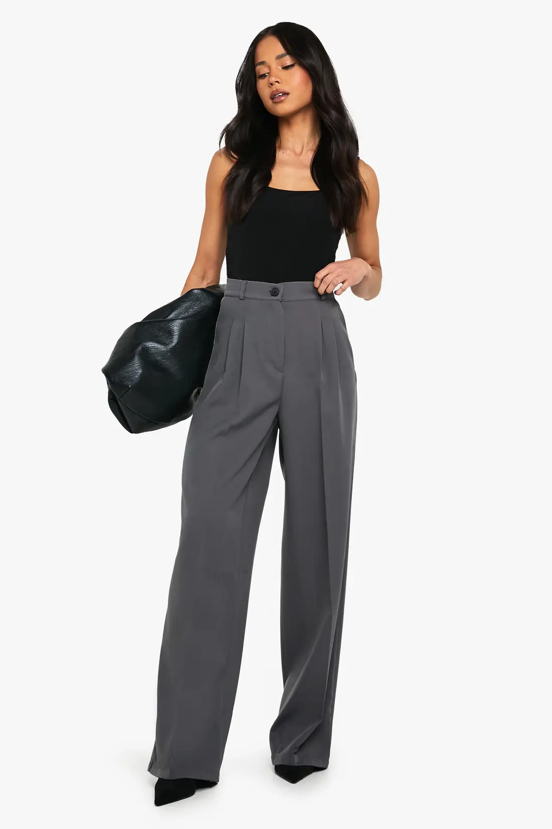 Woven Tailored Pleated Trousers | Boohoo.com (UK & IE)