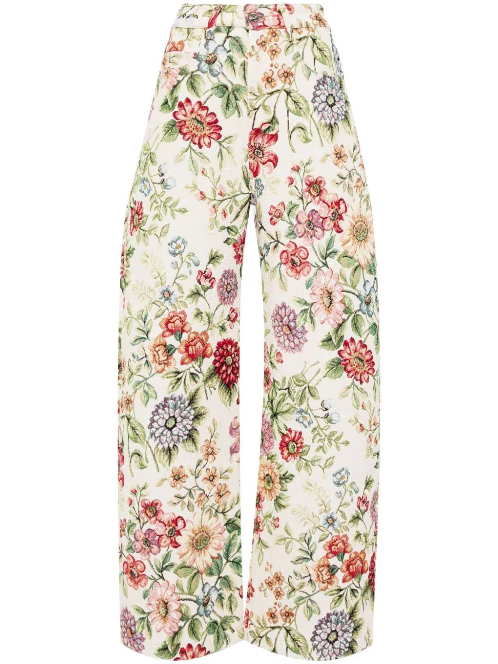 Marques'Almeida wide-leg Brocade Trousers - Farfetch | Farfetch Global