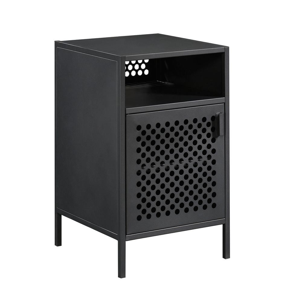 Boulevard Cafe 1-Door Black Nightstand | The Home Depot