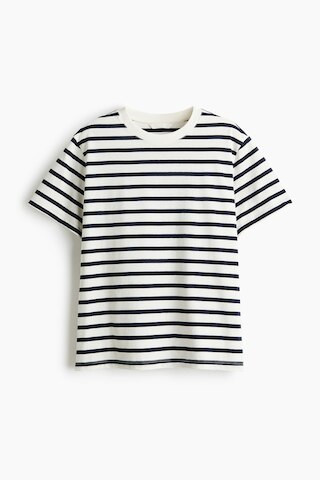 H & M - Cotton T-shirt - White/Navy Blue Striped | H&M (US + CA)