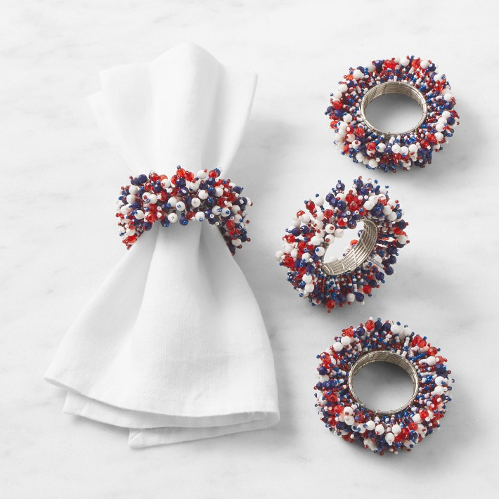 Fourth of July Napkin Rings, Set of 4 | Williams-Sonoma