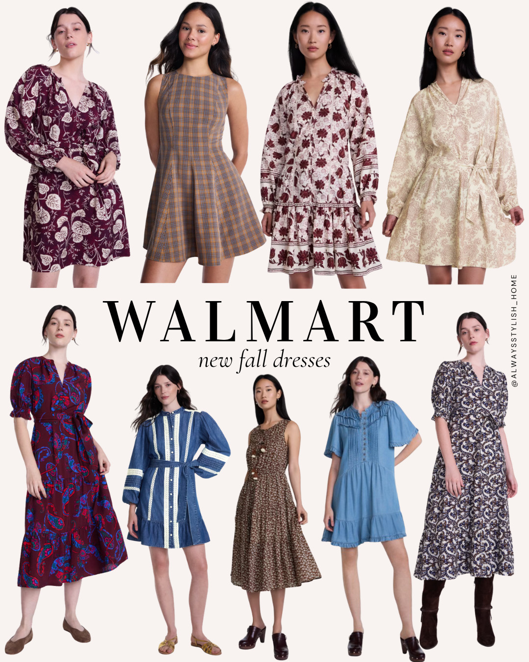 new fall dresses at walmart! fall dress, fall fashion, walmart fashion, walmart style, walmart finds, fall casual outfit ideas, casual dresses, denim dress. 

 #LTKSeasonal