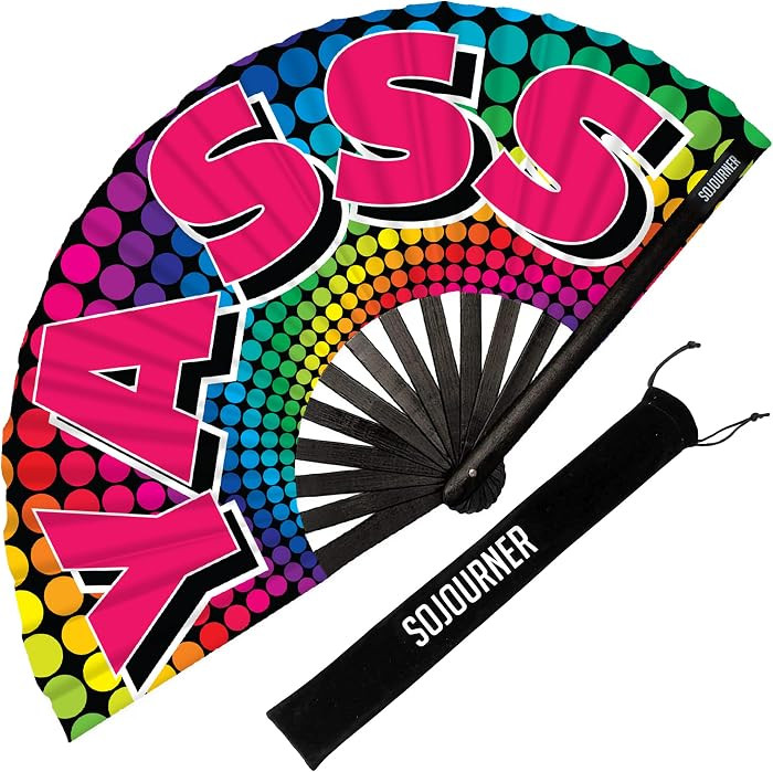 SoJourner Bags Rave Fan - Large Folding Clack Fan for Men and Women - Rave Accessories for EDM, L... | Amazon (US)
