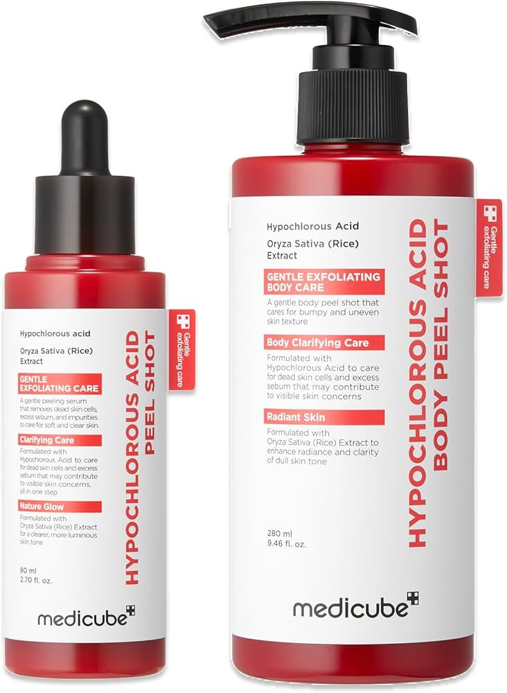 medicube Hypochlorous Acid Peel Shot Duo for Face & Body: Hypochlorous Acid Facial & Body Peel Sh... | Amazon (US)