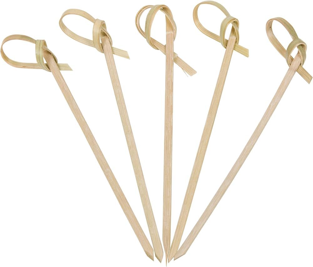 KingSeal Bamboo Wood Flower Knot Picks, Skewers, 3.5 Inches, Perfect for Cocktails and Appetizers... | Amazon (US)