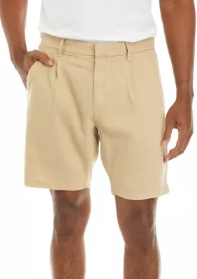 Kenneth Cole Men's Pleated Shorts, Tan, 32 | Belk