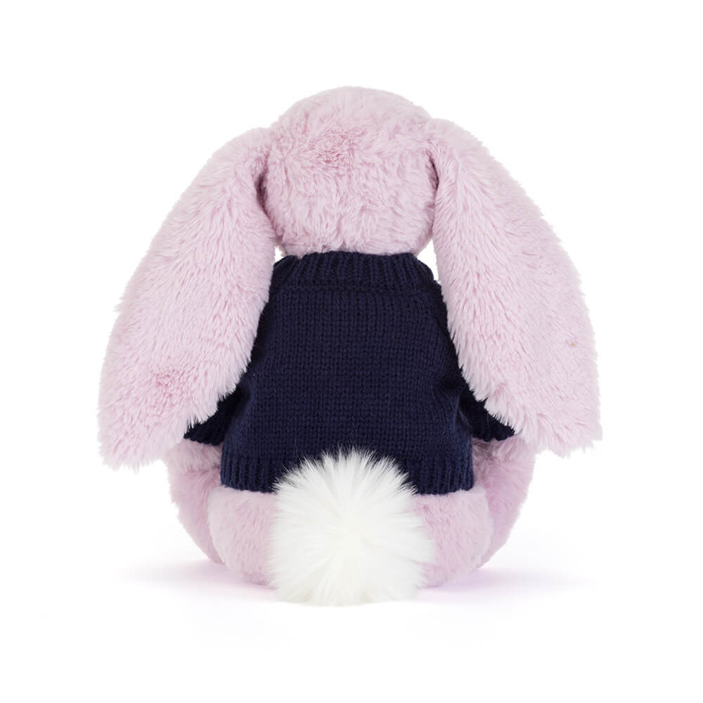 Thistlepop Blossom Luxe Bunny with Personalized Navy Jumper | Jellycat US