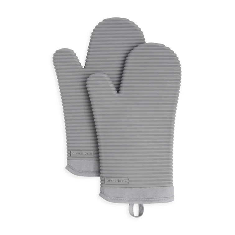 KitchenAid Ribbed Soft Silicone Oven Mitt (Set of 2) | Wayfair North America