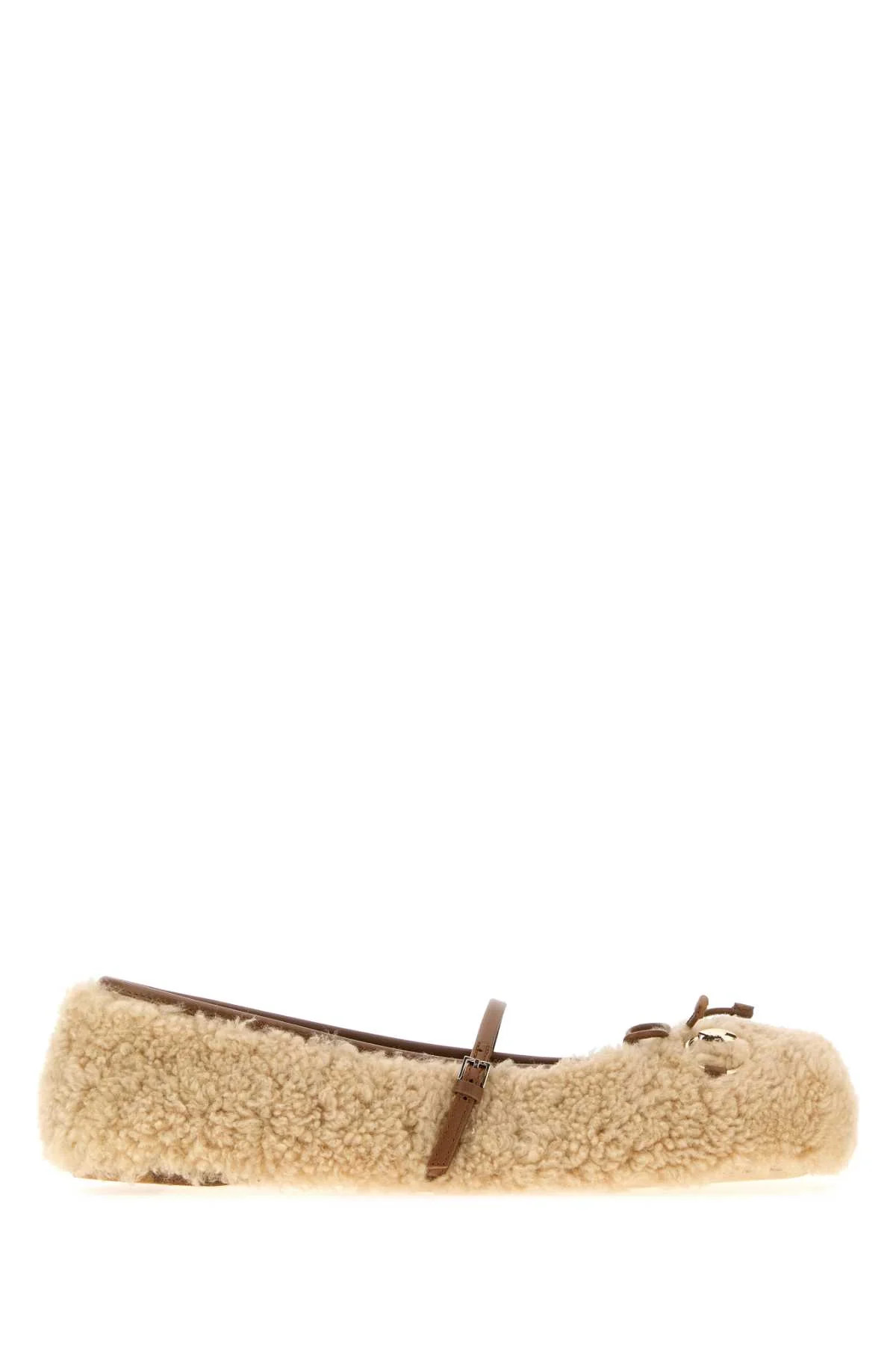 Gucci Beige Shearling Ballerinas | Balardi (US & Canada)