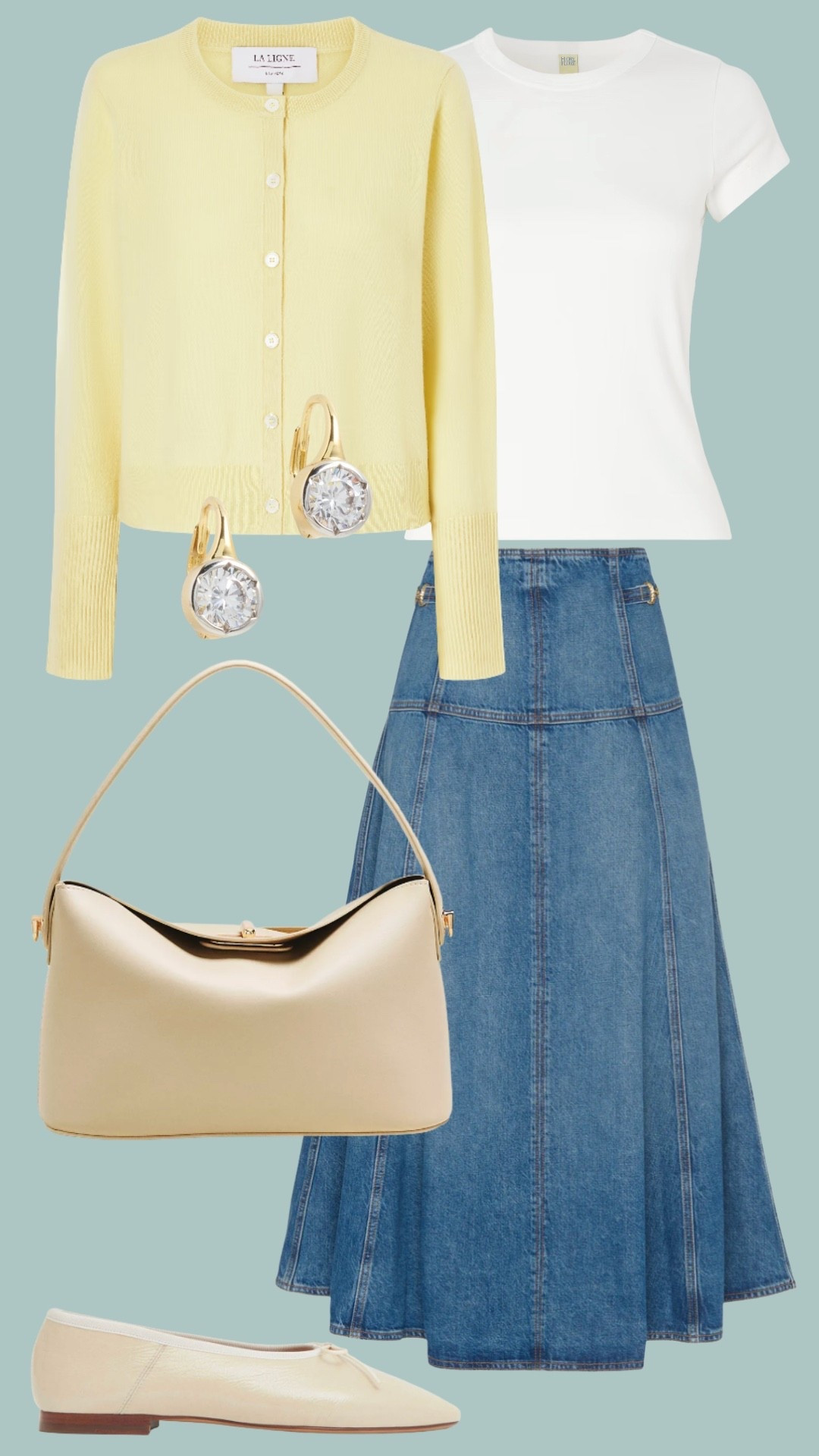 Denim skirt outfit for spring 💙

Spring cardigan, spring skirt, denim skirt, feminine spring outfit, spring brunch outfit, spring lunch outfit, yellow sweater, nude flats 

#LTKootd #LTKSeasonal #LTKgrwm