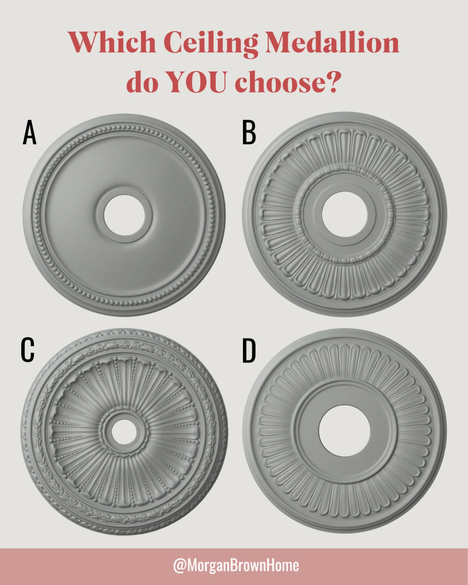 Thinking of adding a ceiling medallion in my dining room (remember that fun project!?). Which one would you choose? 

#LTKhome #LTKfindsunder50 #LTKfindsunder100
