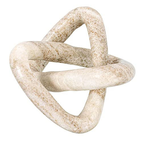 Creative Co-Op Modern Decorative Marble Link Knot, Beige | Amazon (US)