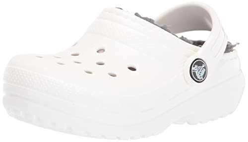 Crocs Kids' Classic Lined Clog | Slippers, White, 11 Little Kid | Amazon (US)
