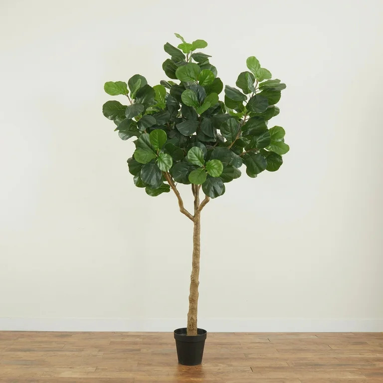 Nearly Natural 10' Artificial Fiddle Leaf Fig Tree | Walmart (US)