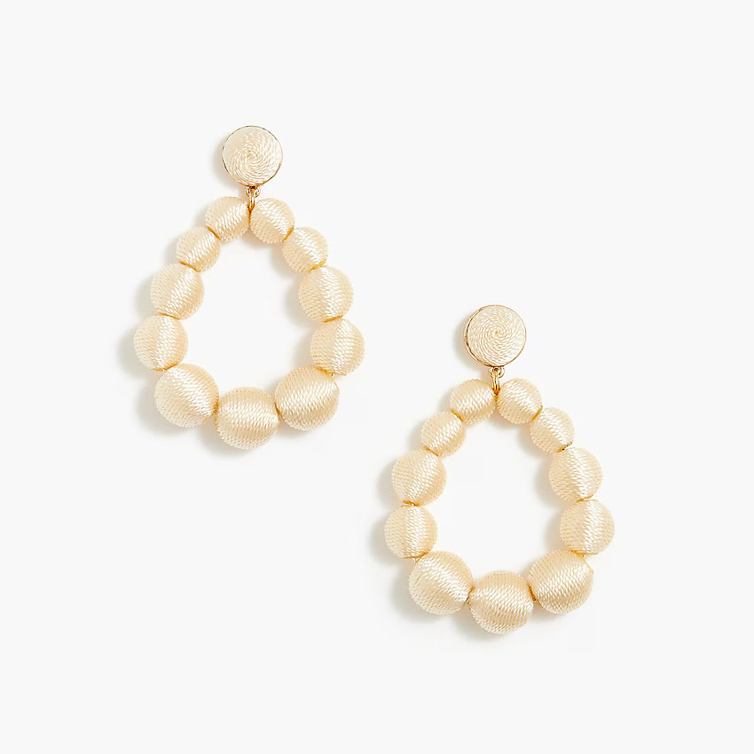 Round thread-wrapped statement earrings | J.Crew Factory