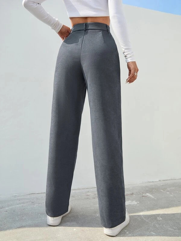 Solid Slant Pocket Suit Pants | SHEIN