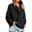 ANRABESS Womens Oversized Sweatshirt Long Sleeve Henley Pullover Tops 2026 Spring Casual Button L... | Amazon (US)