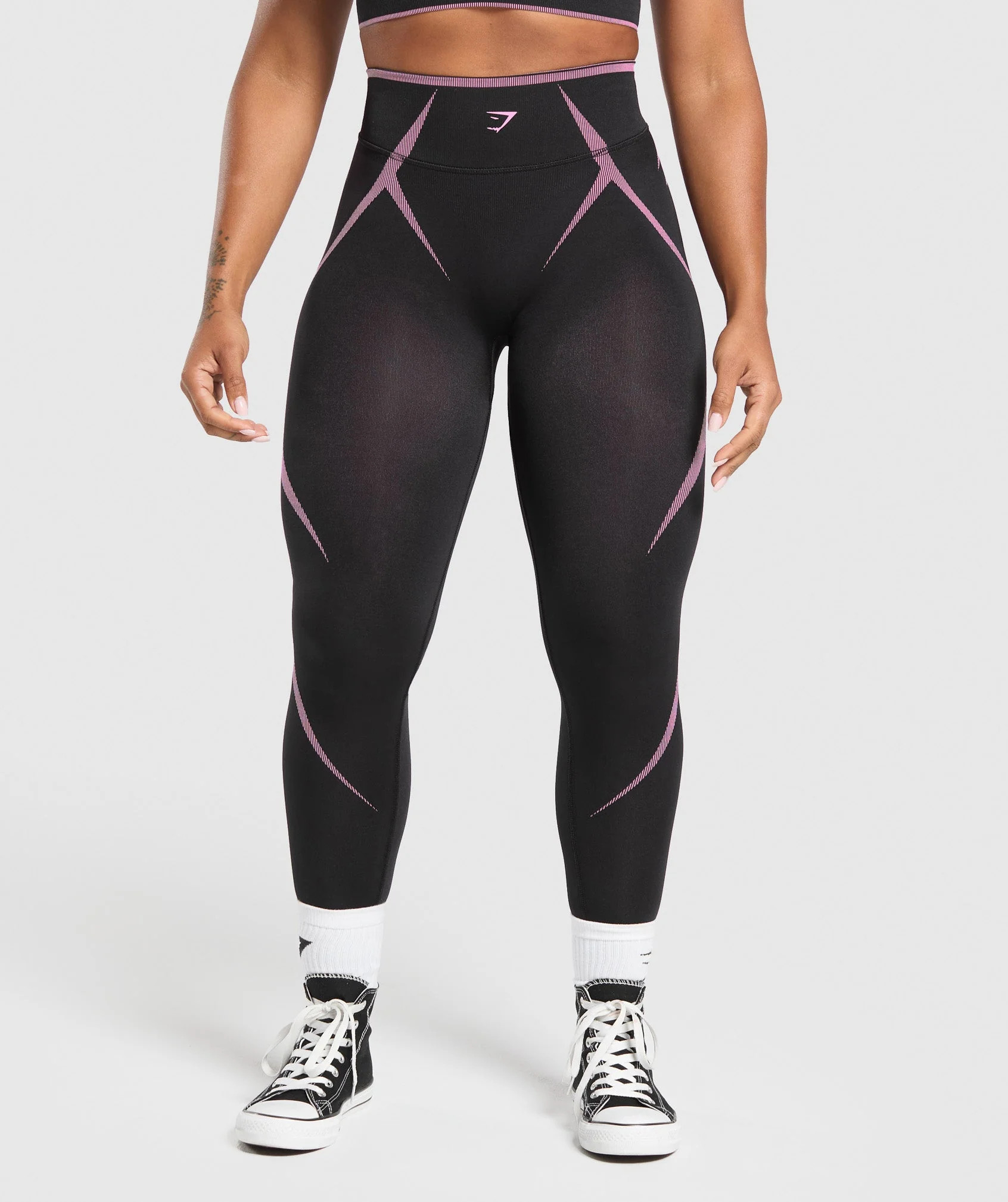 Gymshark Apex Lift Seamless Leggings - Darkest Purple/Sour Pink | Gymshark CA