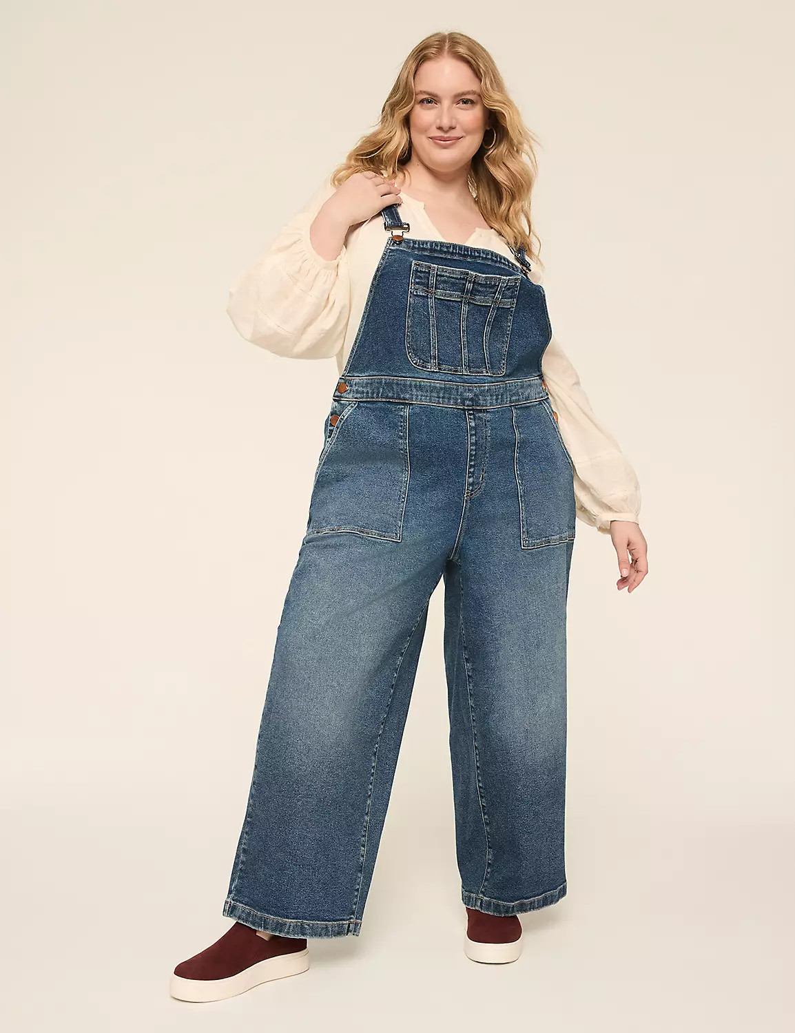 Straight Leg Denim Overalls | LaneBryant | Lane Bryant (US)