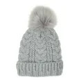 Time and Tru Women’s Cable Knit Beanie Hat with Pom Pom | Walmart (US)