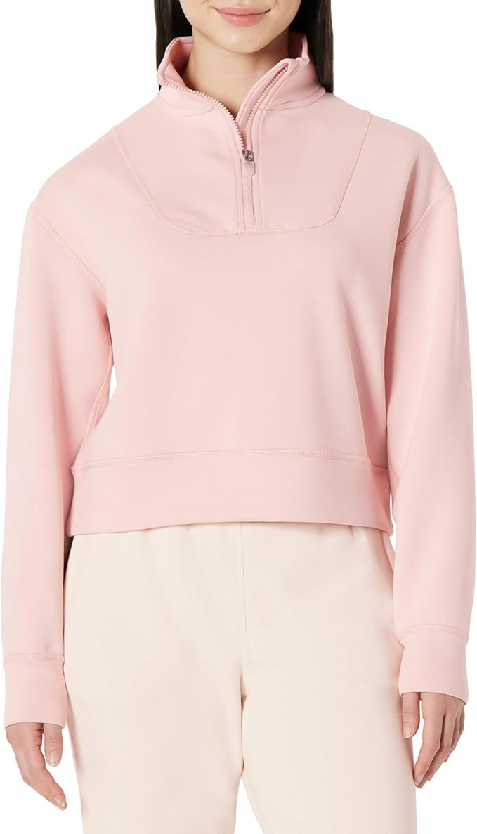 Amazon Essentials Women's Active Sweat Half Zip Pullover Sweatshirt | Amazon (US)