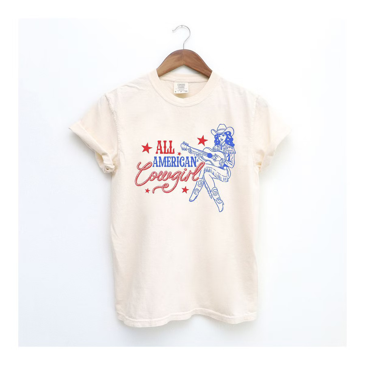 Simply Sage Market Women's All American Cowgirl Short Sleeve Garment Dyed Tee | Target