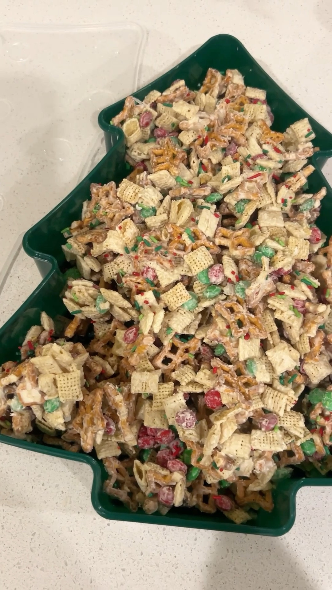 Fun and easy festive snack mix that is perfect to serve in this tree shaped container! 


#LTKHoliday #LTKGiftGuide