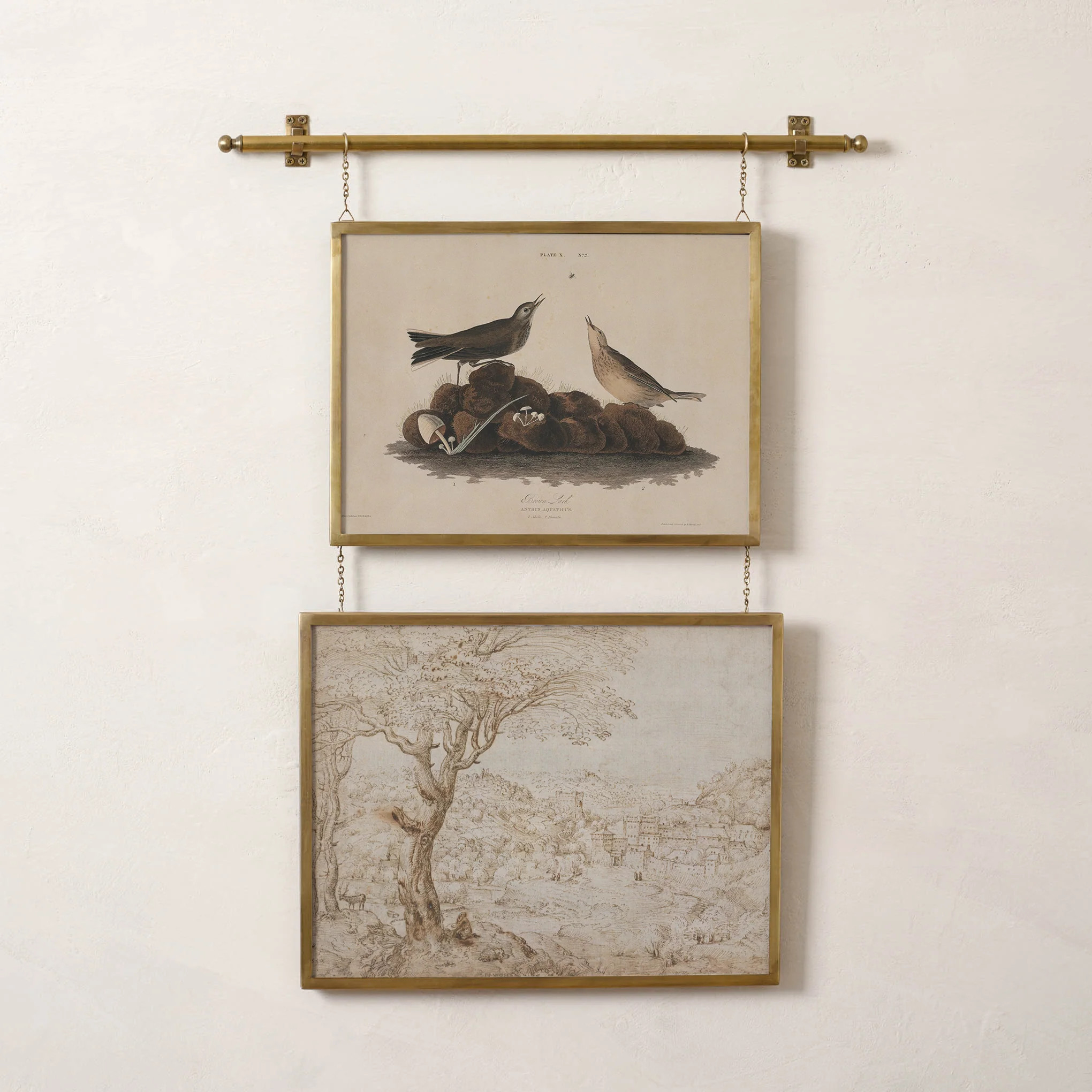 Colleen Brass Rail Double Picture Frame | Magnolia