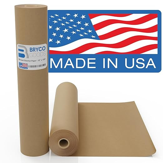 Brown Kraft Butcher Paper Roll - 18 Inch x 100 Feet - USA Made - Food-Grade Paper for Wrapping an... | Amazon (US)