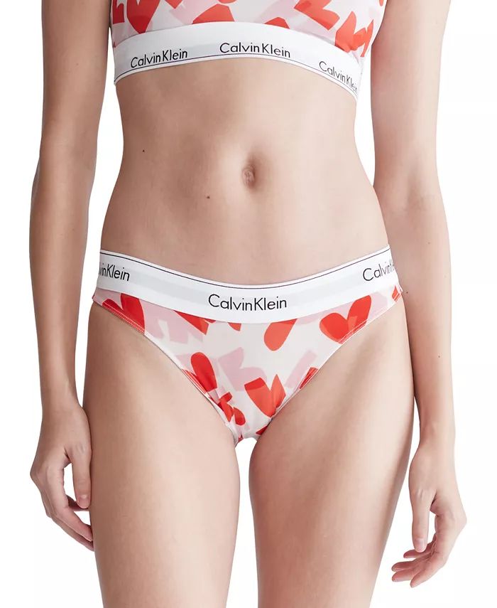 Calvin Klein Women's Modern Heart-Print Bikini Underwear QF7017 & Reviews - Bras, Underwear & Lin... | Macys (US)