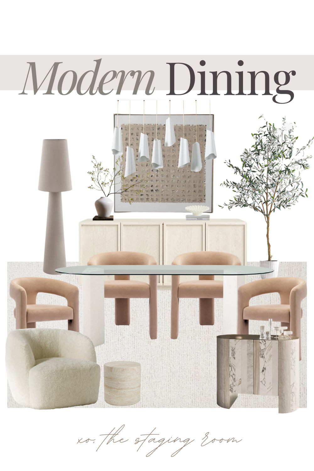 Modern dining, but make it soft 🤍

Sculptural seating, warm neutrals, and statement lighting come together for a space that feels elevated yet inviting. This look blends clean lines with cozy textures—perfect for everyday dining and hosting alike.

Shop the pieces to recreate this effortlessly chic dining room.

#diningroomdecor #modernhome #interiorstyle 

 

#LTKsale #LTKhome