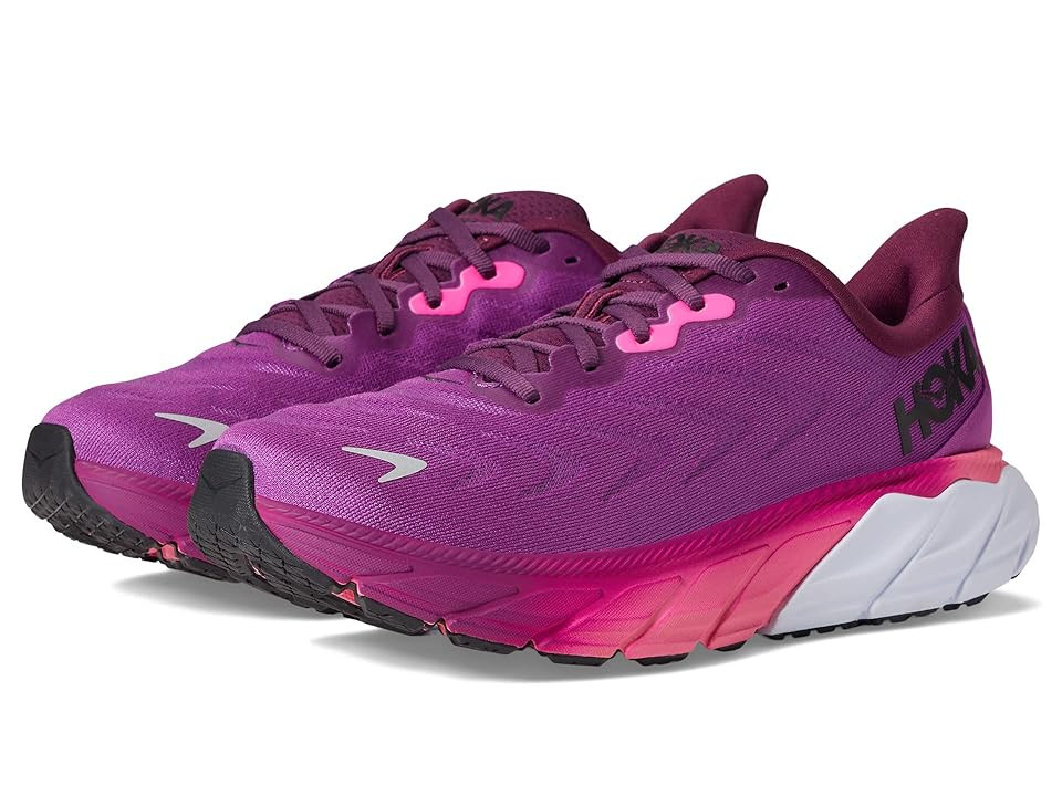 Hoka Arahi 6 (Grape Wine/Beautyberry) Women's Shoes | Zappos