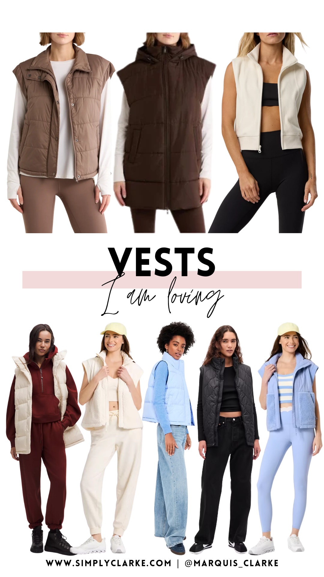 From sporty to chic, these are the vests I’m loving right now—perfect for transitional weather + everyday outfits! 

 #LTKgrwm #LTKootd #LTKSeasonal