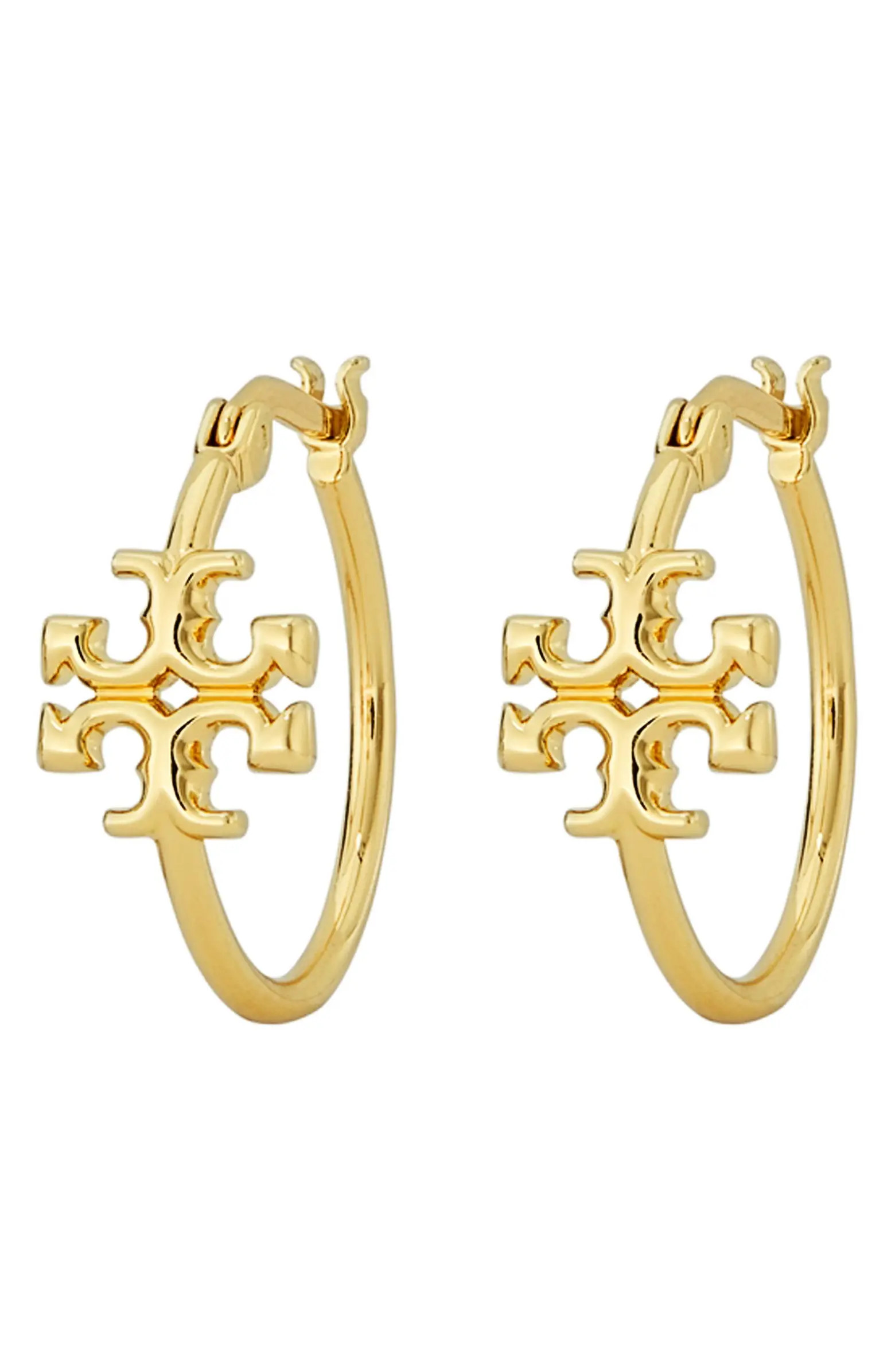 Tory Burch Eleanor Small Hoop Earrings | Nordstrom | Nordstrom