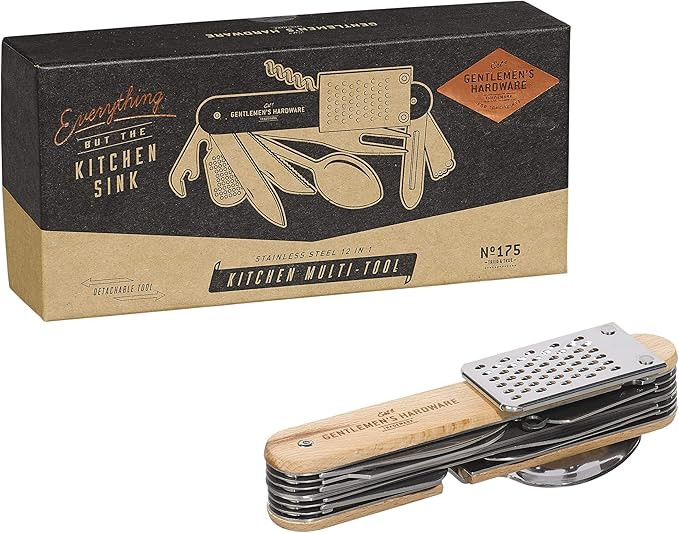Gentlemen's Hardware 12-in-1 Detachable Kitchen Stainless Steel Multi Tool with Wood Handles | Amazon (US)